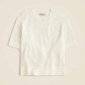 J. Crew Alpaca-Blend Oversized Sweater T-shirt Size Small Cream
